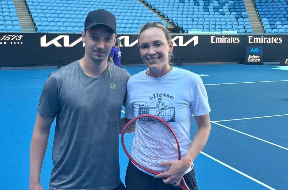 Niclas mit Donna Vekic bei Australian Open 2026